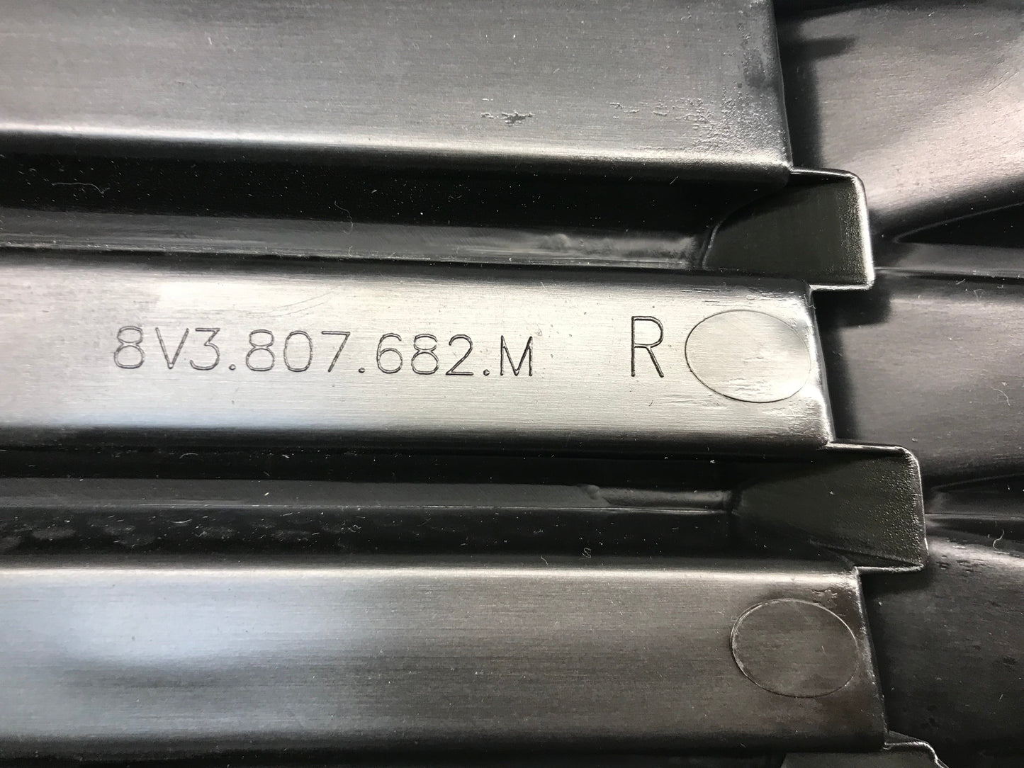 Audi A3 8V G-Tron Sportback 2016-2020 Front Bumper Grille Right Black Textured 8V3807682M