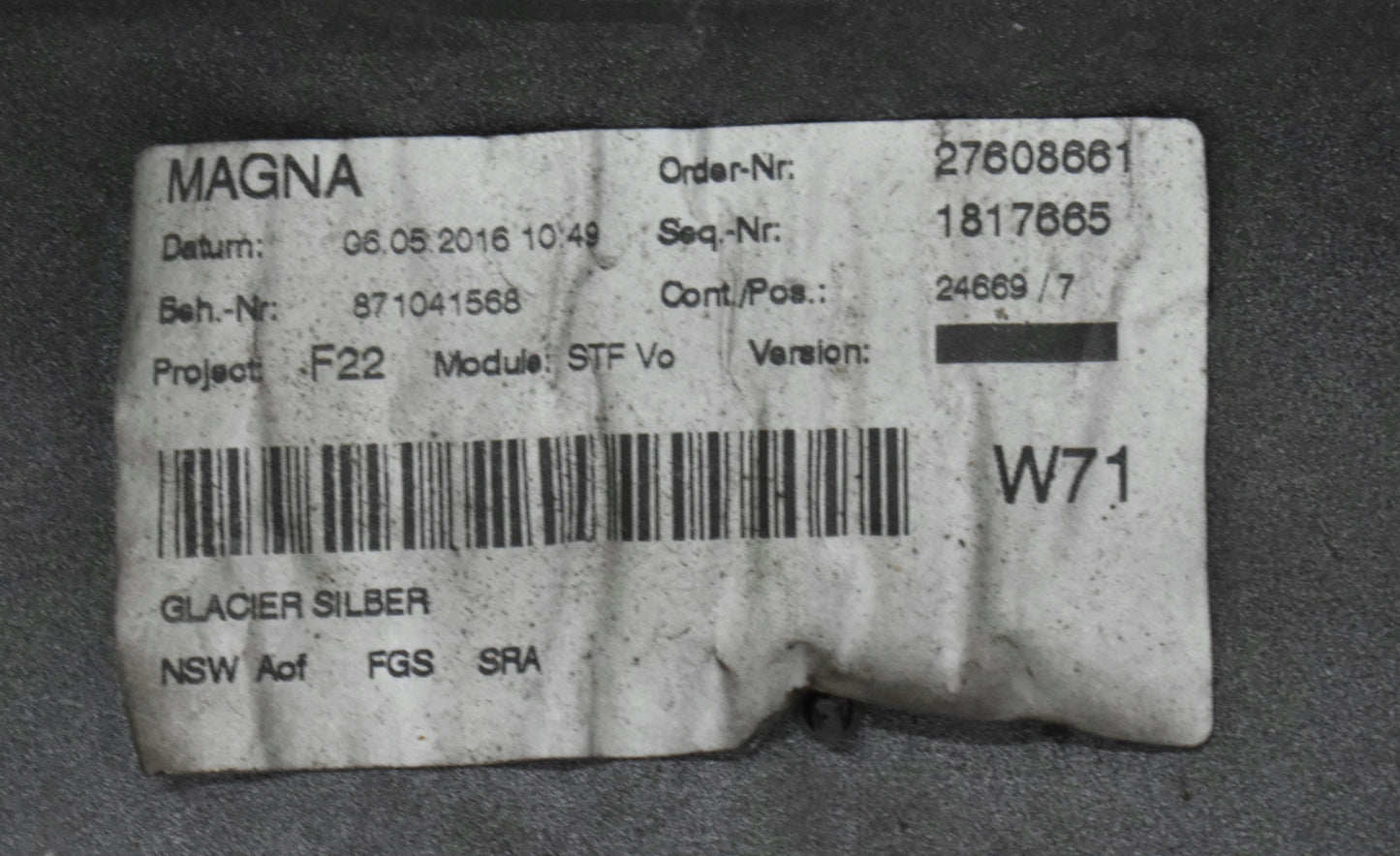 BMW F22 F23 Coupe M Sport Package Front Bumper - Original