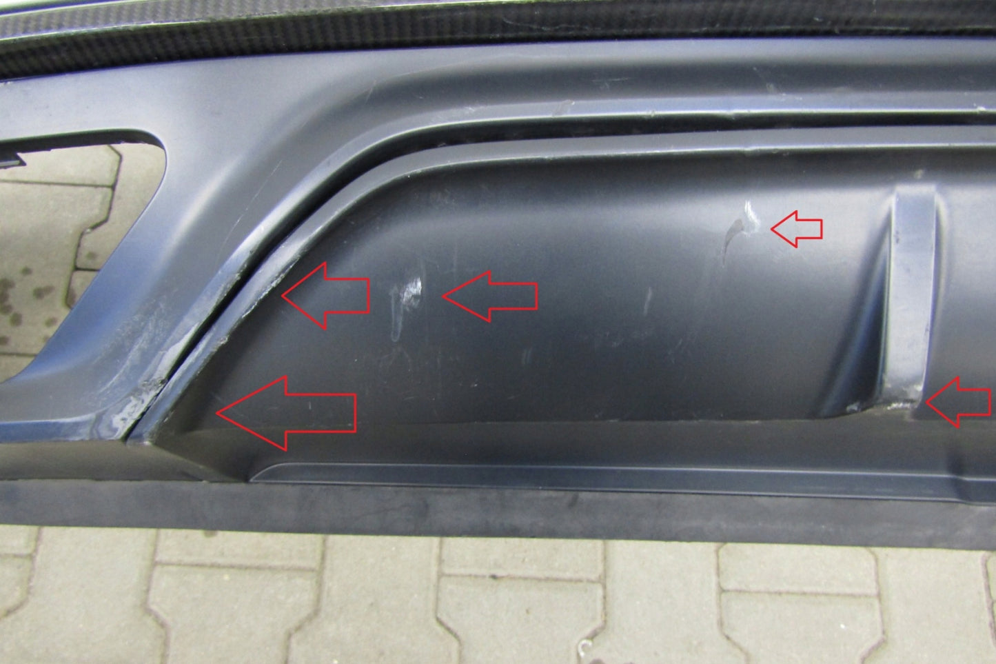 Rear Bumper Diffuser Audi Q8 4M8 S-line 18-