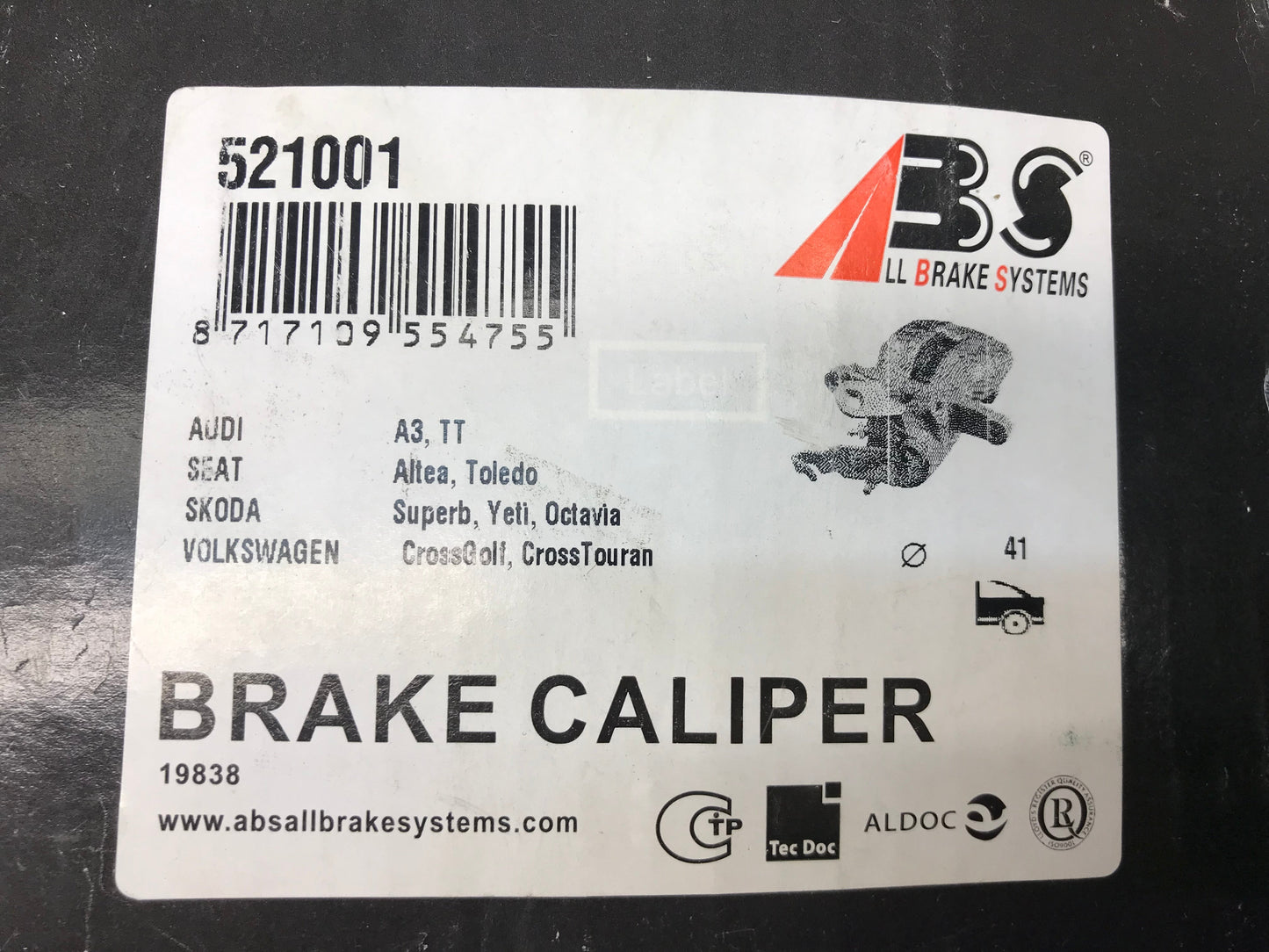 Audi A3 S3 A3 Sportback 8P 2005-2013 NEW Rear brake caliper 1K0615423M 1K0615423H 1K0615423 ( Suitable for cars: VW,audi,Seat, Skoda from 2005-2013 )