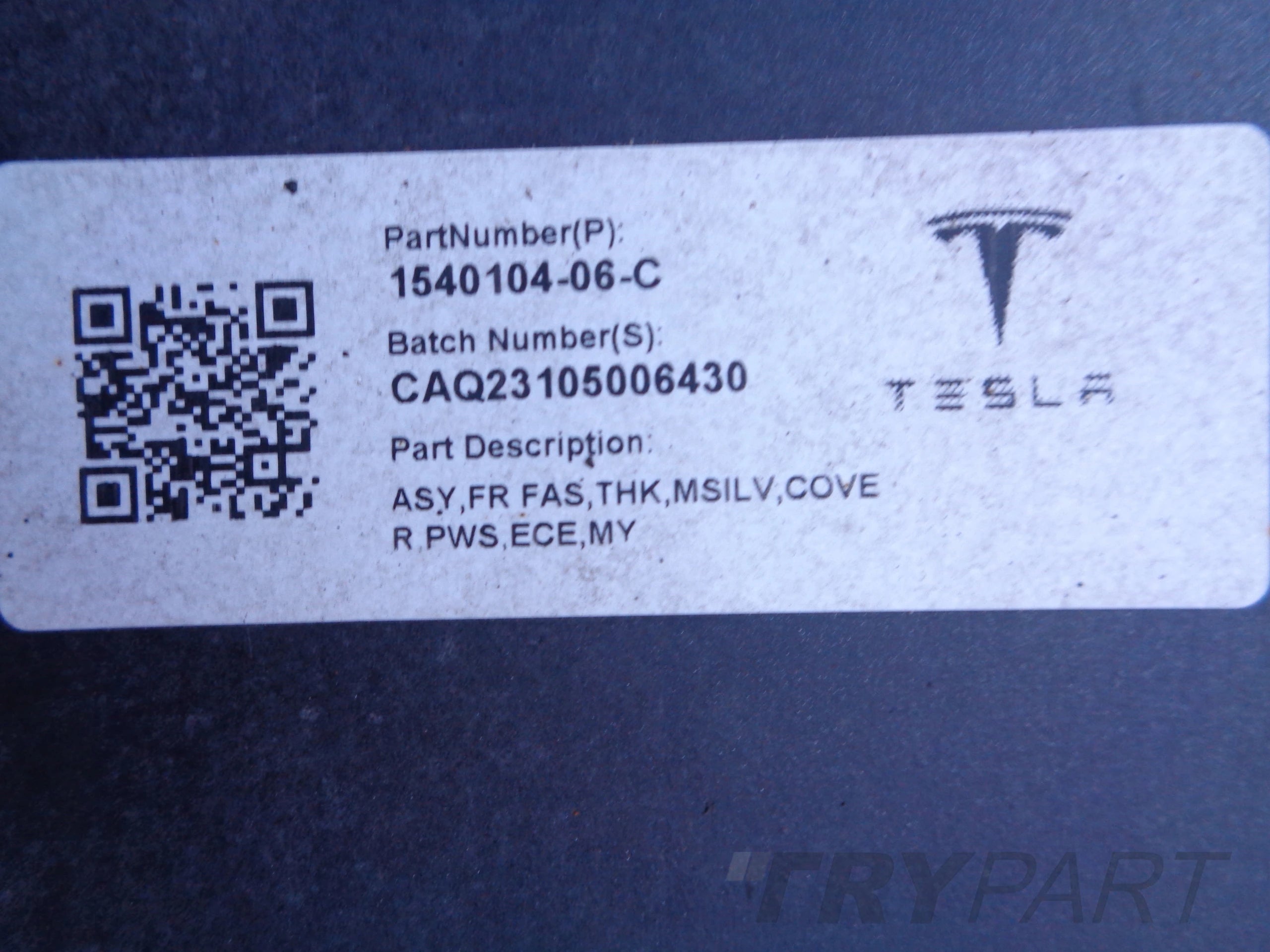 FRONT BUMPER TESLA MODEL Y NO. 45445