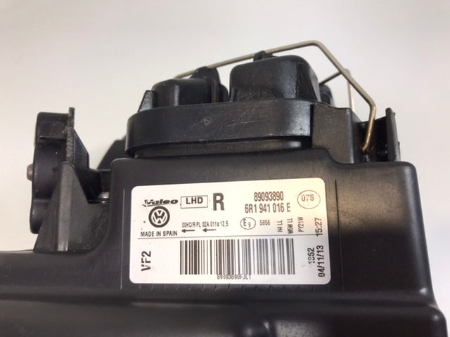 Volkswagen Polo V 2009-2017 Front Headlight Right Side ( LHD ) 6R1941016E, 89093890, 899338905