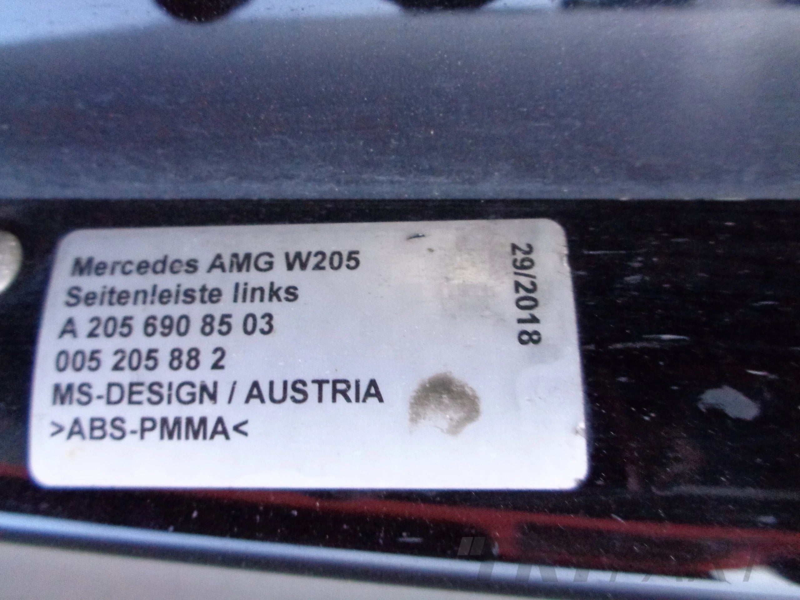 LEFT DOOR SILL TRIM MERCEDES C-CLASS W205 AMG 6.3