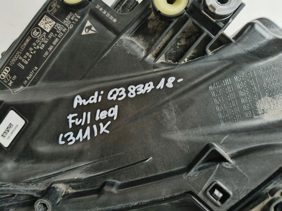LEFT HEADLIGHT LAMP AUDI Q3 II 83A 18- FULL LED
