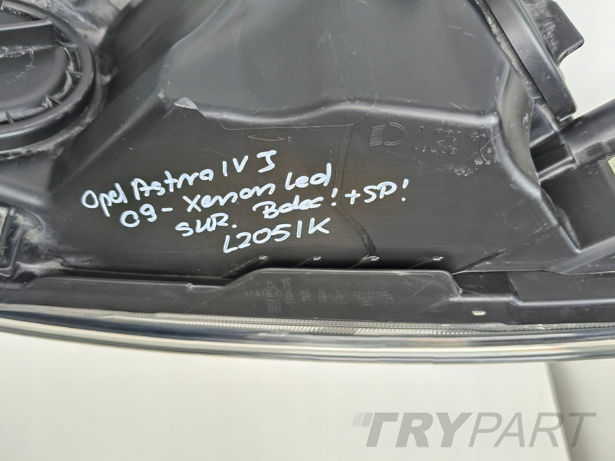 LEFT HEADLIGHT LAMP OPEL ASTRA IV 4 J 09- XENON LED CORNERING