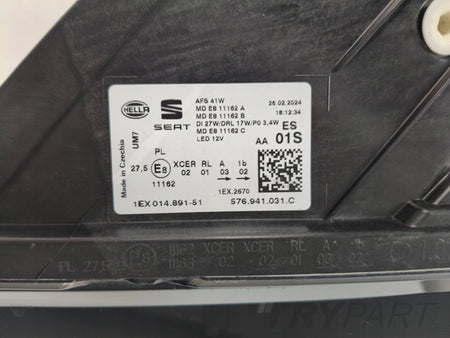LEFT HEADLIGHT LAMP SEAT ATECA 575 20- LIFT FULL LED