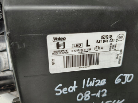 LEFT HEADLIGHT LAMP SEAT IBIZA 6J 6J0 08-12