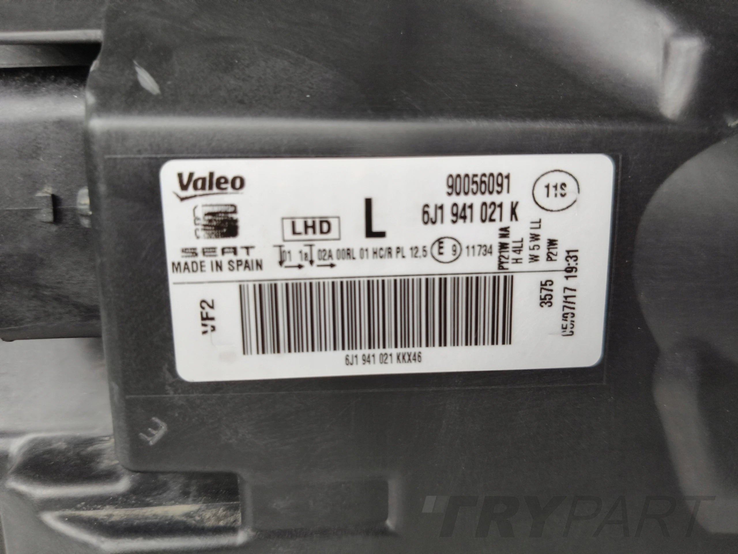 LEFT HEADLIGHT LAMP SEAT IBIZA 6J 6J0 12-16 FACELIFT