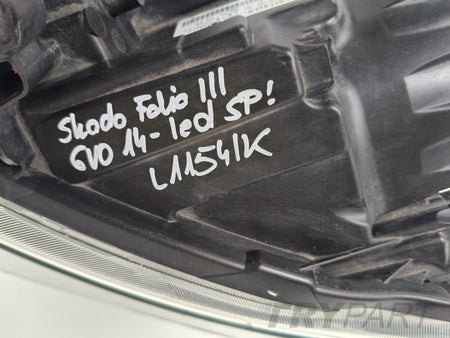 LEFT HEADLIGHT LAMP SKODA FABIA III 3 6V 6V0 14- LED