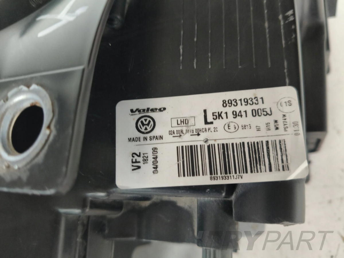 LEFT HEADLIGHT LAMP VW GOLF VI 6 5K 5K0 08-12 VALEO