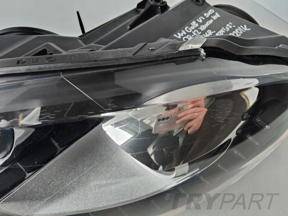 LEFT HEADLIGHT LAMP VW GOLF VI 6 5K0 5K 08-12 XENON LED CORNERING
