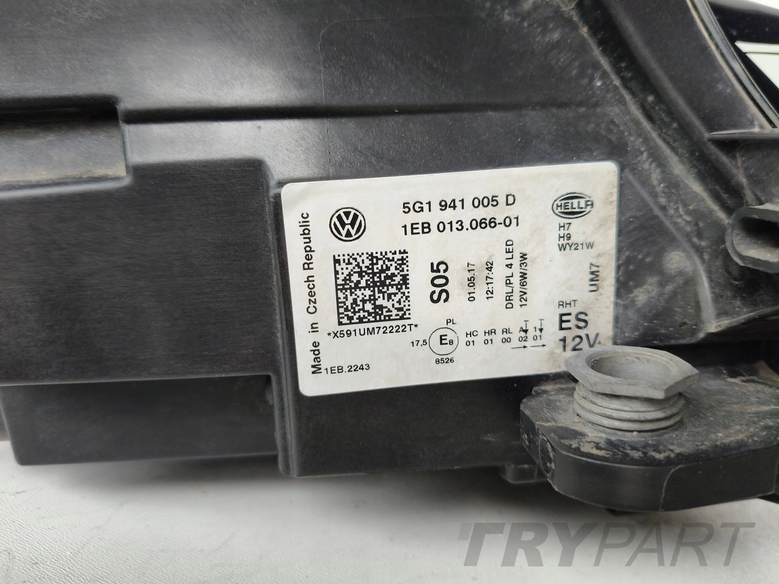 LEFT HEADLIGHT LAMP VW GOLF VII 7 5G 5G0 17- LIFT LED