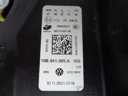 LEFT HEADLIGHT LAMP VW ID3 10A 21- FULL LED