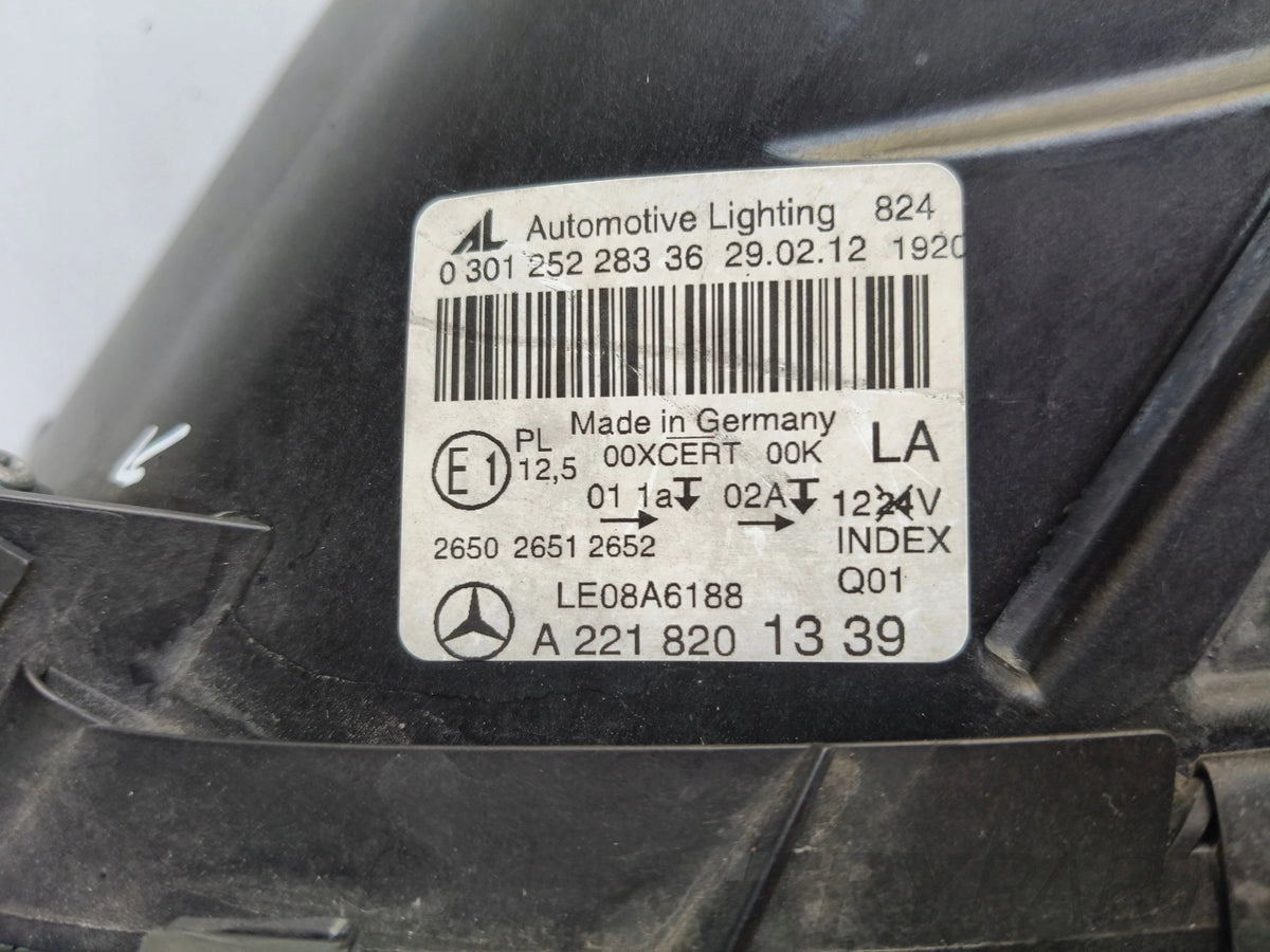 LEFT HEADLIGHT MERCEDES S-CLASS W221 FACELIFT XENON LED ILS NIGHT VISION