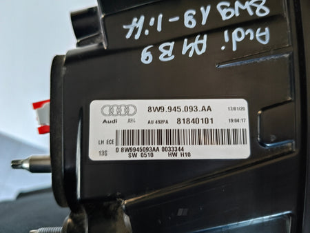 LEFT TAIL LIGHT ON TRUNK LID AUDI A4 B9 8W 8W0 19- FACELIFT ESTATE LED MATRIX