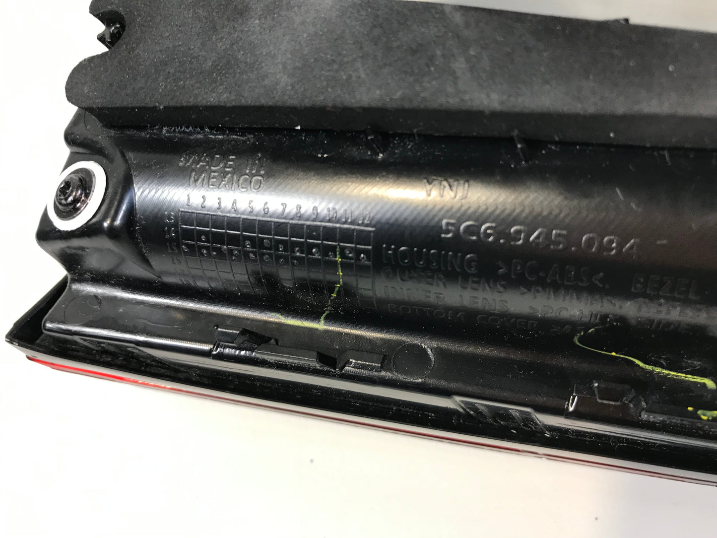 Volkswagen Jetta Saloon 2015-2018 Rear Tail Light, Lamp Left Side Used OEM: 5C6945094