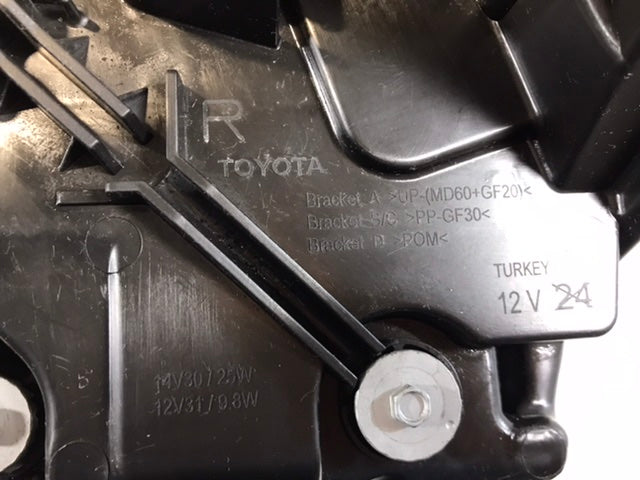 Toyota C-HR  CHR 2016-  Front Headlight Right Side ( LHD car ) OEM: 81110F4170, 17922F