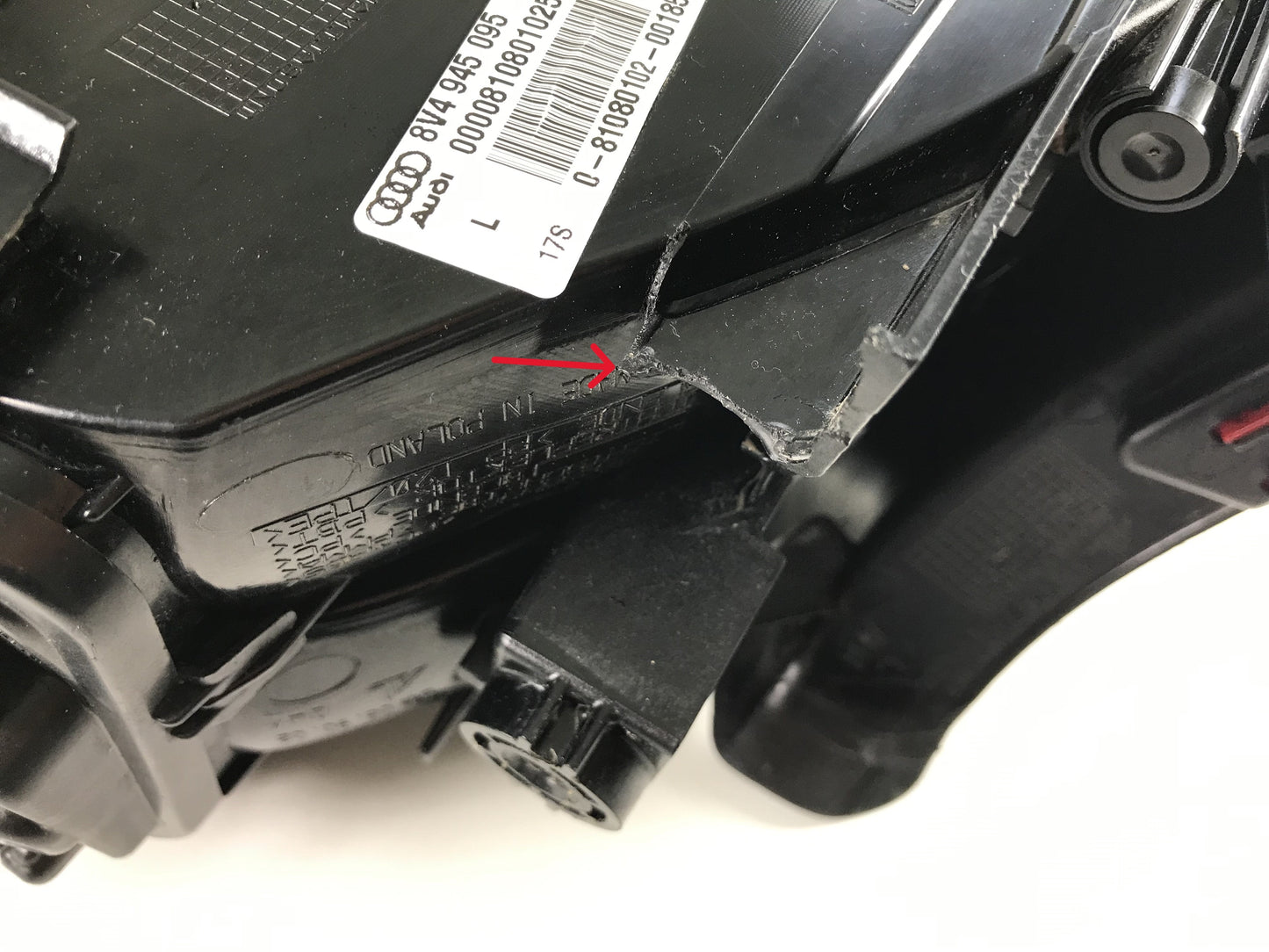 Audi A3 (8V) 2012-2016 Rear, Back lamp left side on quarter panel 8V4945095, 81080102, 0018526