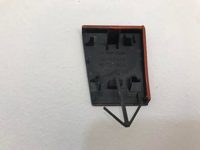 TOYOTA C-HR Hatchback 2019-2023 Rear bumper hook cap/cover ( left, right set ) OEM: 52165F4010 / 52166F4010