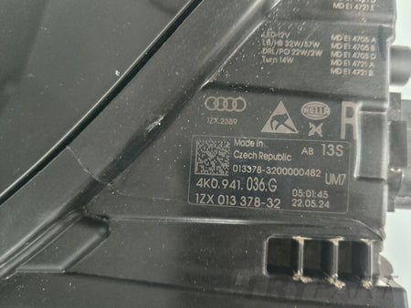 RIGHT HEADLIGHT AUDI A6 C8 4K 4K0 18- FULL LED MATRIX SHADOW BLACK