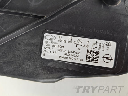 RIGHT HEADLIGHT LAMP FOR OPEL ASTRA VI L 22- FULL LED