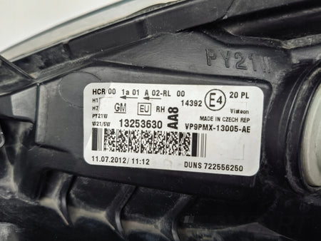 RIGHT HEADLIGHT LAMP FOR OPEL MERIVA B 10-13