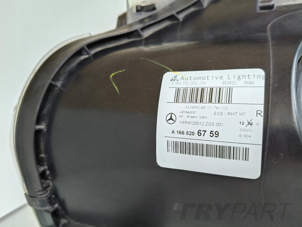RIGHT HEADLIGHT LAMP MERCEDES ML W166 11-