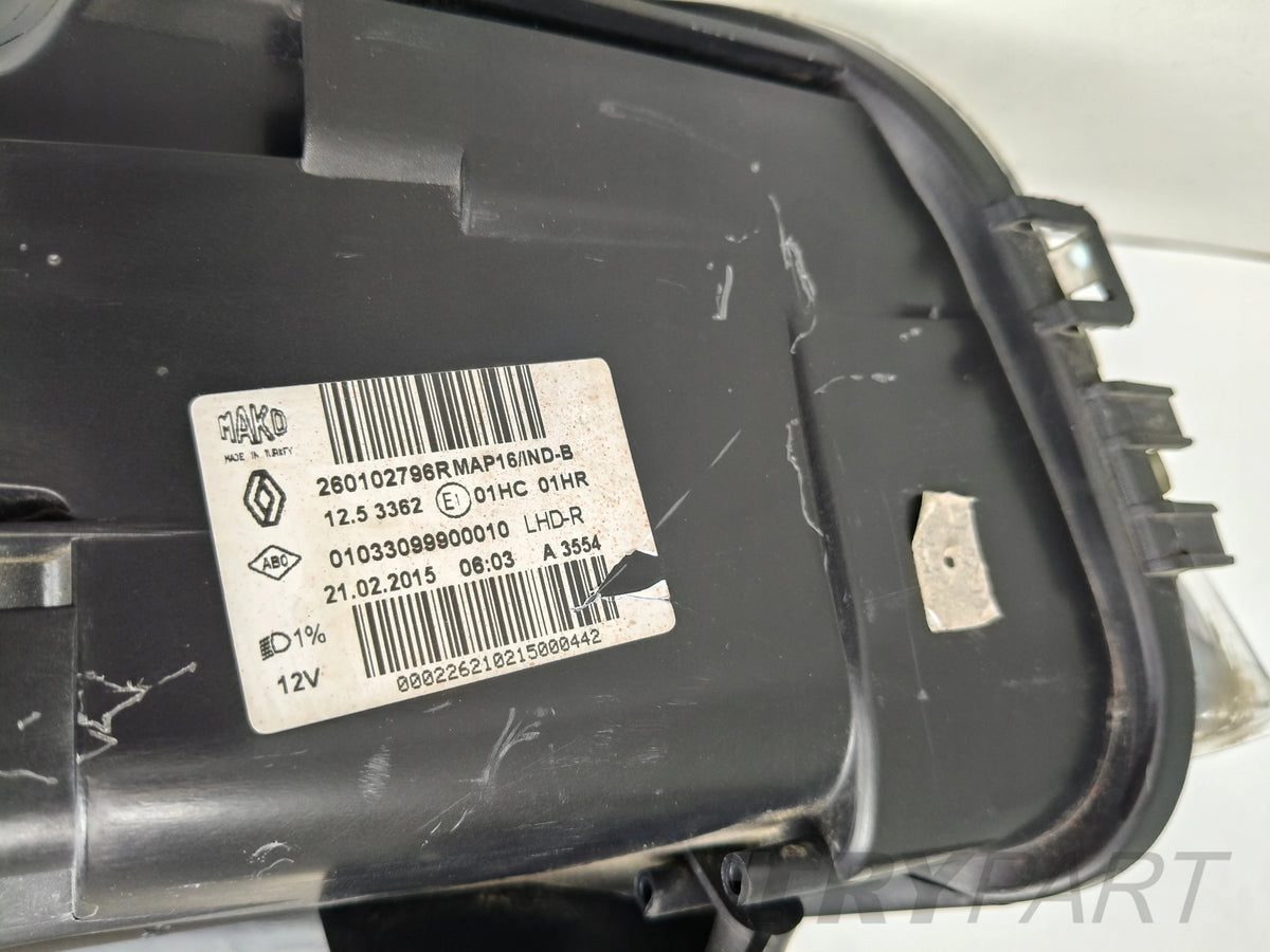 RIGHT HEADLIGHT LAMP RENAULT CLIO IV 12-