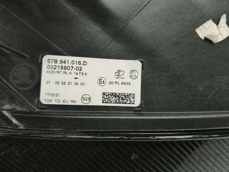RIGHT HEADLIGHT LAMP SKODA KAROQ 57A 17- FULL LED