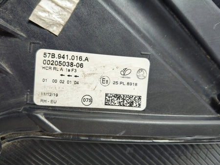 RIGHT HEADLIGHT LAMP SKODA KAROQ 57A 17- LED
