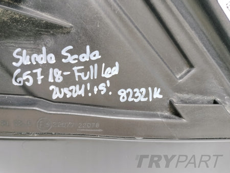 RIGHT HEADLIGHT LAMP SKODA SCALA 657 18- FULL LED