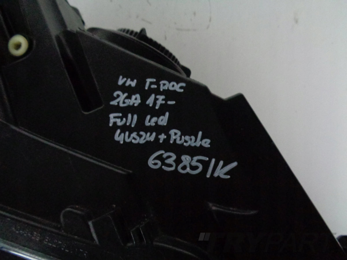 RIGHT HEADLIGHT LAMP VW T-ROC 2GA 17- FULL LED