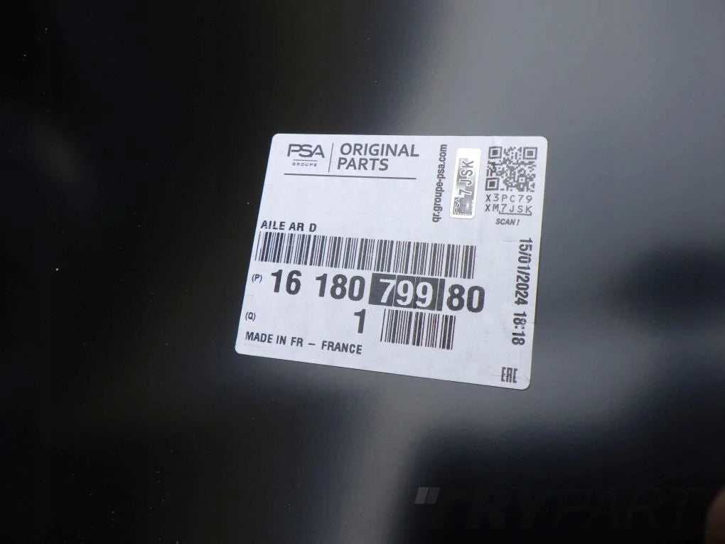 CITROEN C3 III 16- right rear fender original