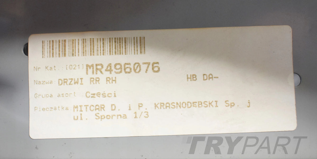 MITSUBISHI CARISMA RIGHT REAR DOOR ORG NEW