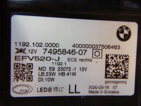 BMW 4 G22 G23 G26 FULL LED Headlight Left Right