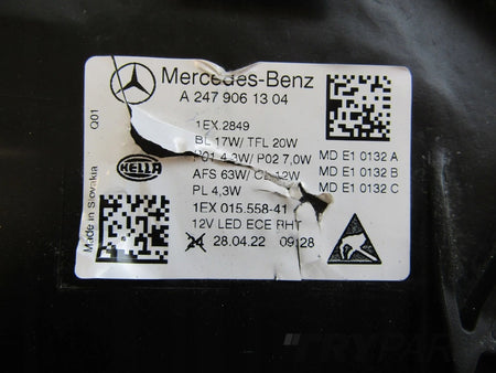 Front Lamp Mercedes B Class 247 Lift MULTIBEAM 23- LH LEFT A2479061304