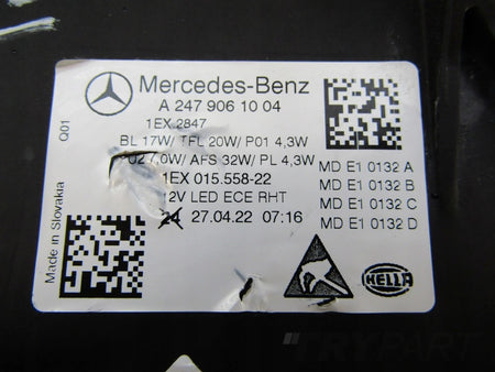 Front Lamp Mercedes B Class W247 Lift LED PERFORMANCE 22- RH A2479061004