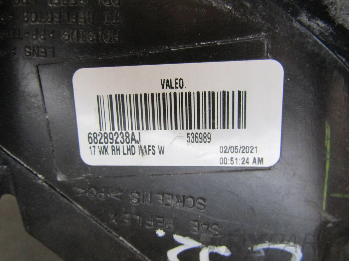 HEADLIGHT JEEP GRAND CHEROKEE WK2 XENON NON-SWIVEL 13-16 RH RIGHT