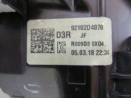 KIA OPTIMA IV XENON LED HEADLIGHT 92102D4070 15-18