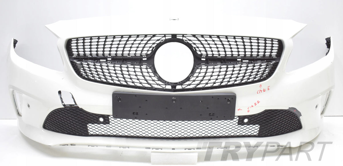 MERCEDES A CLASS W176 LIFT FRONT BUMPER ORIGINAL + GRILLES