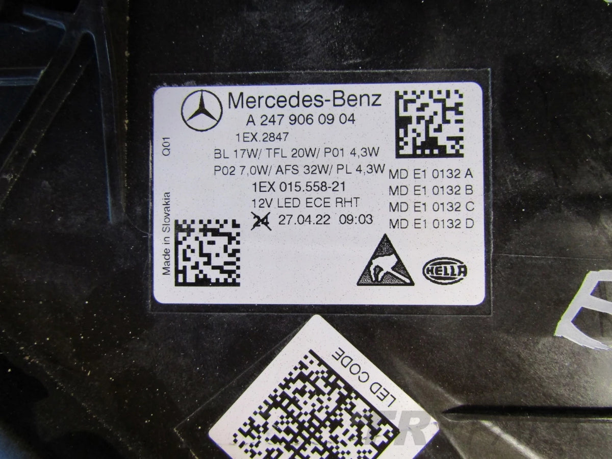 MERCEDES B-CLASS W247 LIFT LED PERFORMANCE 22- LH HEADLIGHT A2479060904