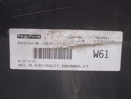 BMW 3 E92 E93 Coupe Cabrio Rear Bumper