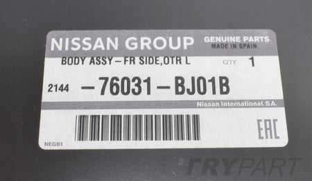 NISSAN NV200 LEFT SILL B-PILLAR FENDER PANEL