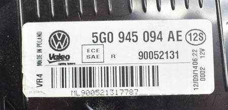 VW GOLF VII 5G0 RIGHT REAR TAIL LIGHT IN TAILGATE EU