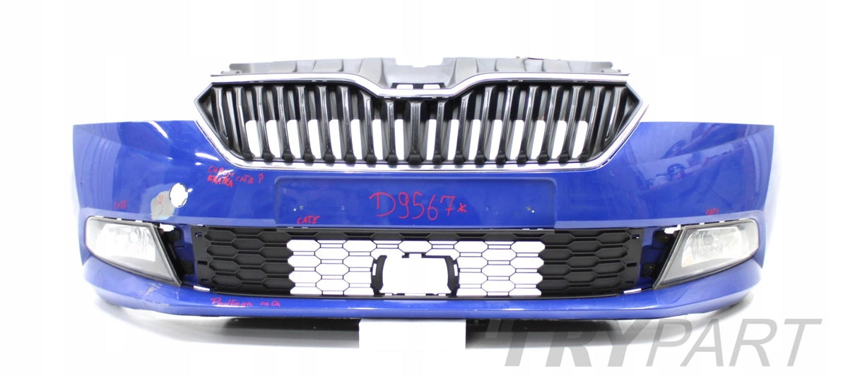 SKODA FABIA III LIFT 6V0 FRONT BUMPER ORG + GRILLES + UNDERTRAY