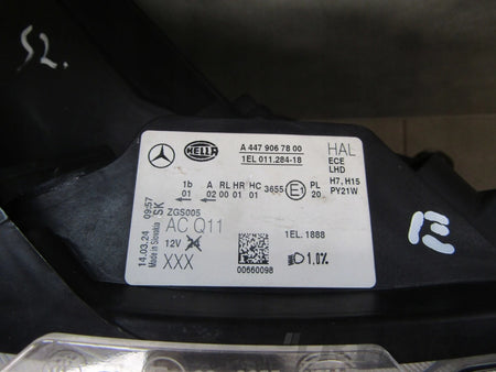 MERCEDES V-CLASS W447 LIFT HEADLIGHT RIGHT STANDARD A4479067800