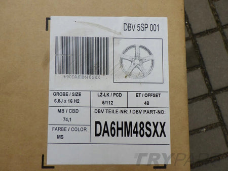 DBV 5SP 001 6.5 J x 16 ET48 5x112 74.1 alloy wheel