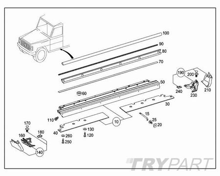MERCEDES G KLASA W463 STRUT BRACE PIPE A4635246600 ORG