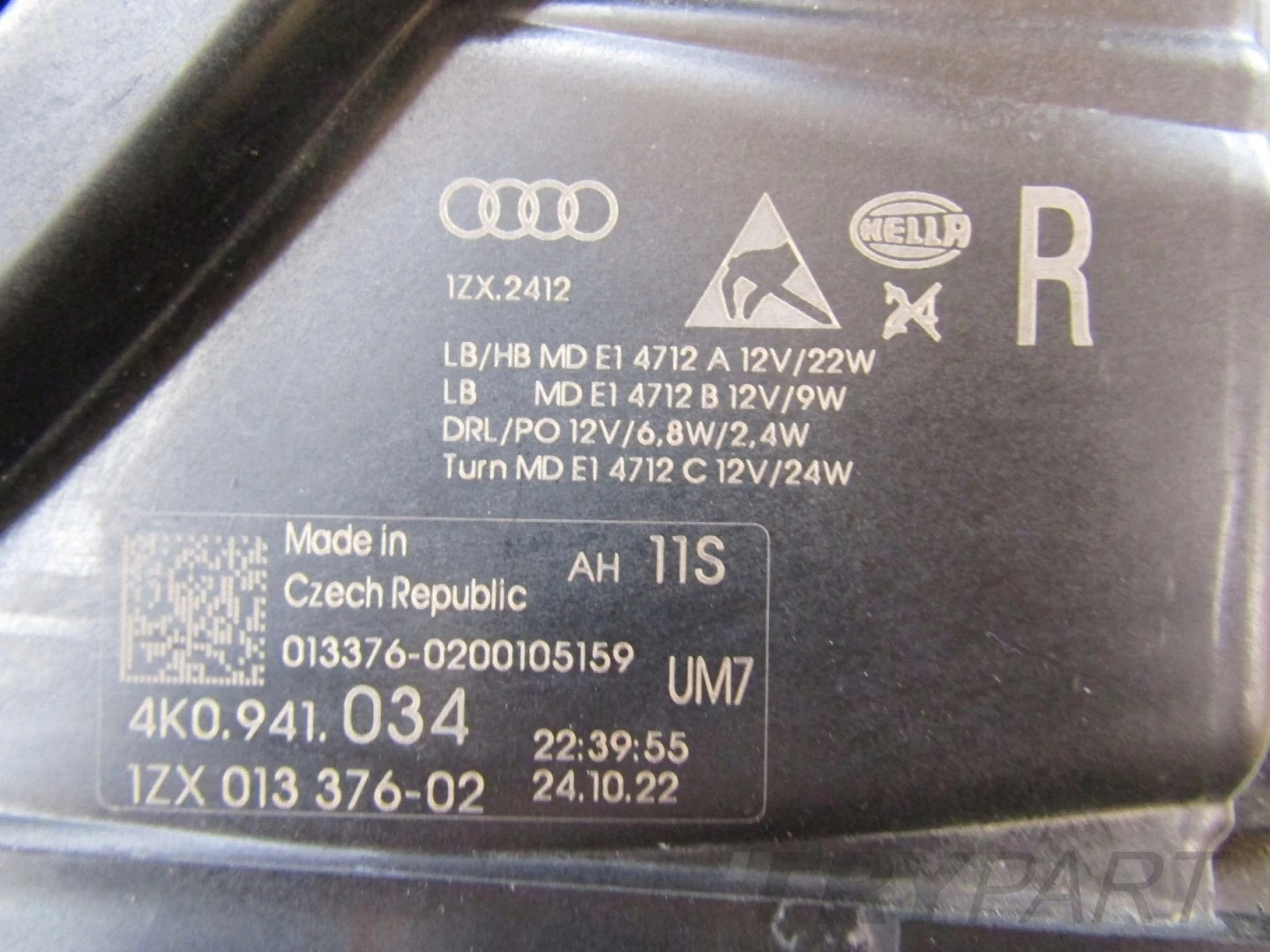 AUDI A6 C8 LED HEADLIGHT 18- RH RIGHT 4K0941034