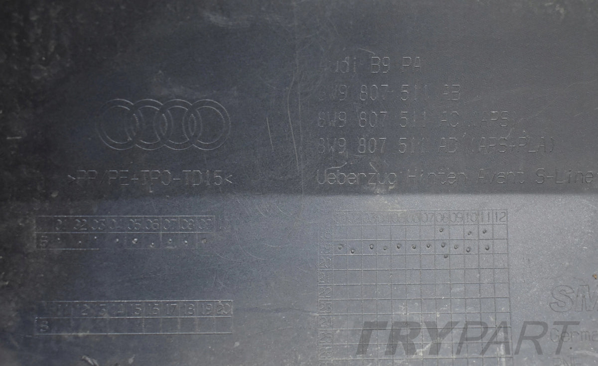 AUDI A4 B9 8W9 LIFT REAR BUMPER ORIGINAL ESTATE